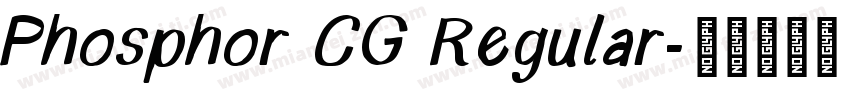 Phosphor CG Regular字体转换